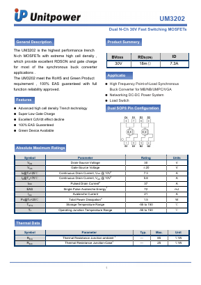 UM3202 Datasheet PDF Unitpower Technology Limited