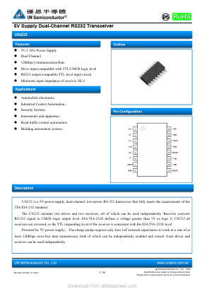 UN232 Datasheet PDF UN Semiconducctor INC