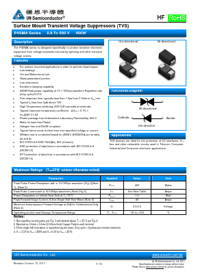 P4SMA300A Datasheet PDF UN Semiconducctor INC