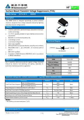 SM8S18A Datasheet PDF UN Semiconducctor INC