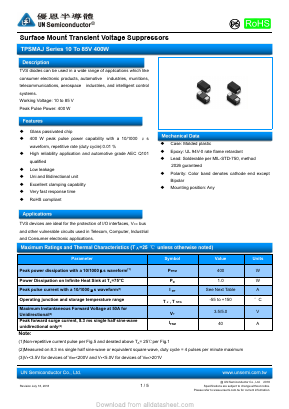TPSMAJ Datasheet PDF UN Semiconducctor INC