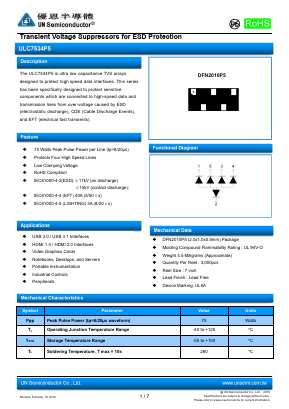 ULC7534P5 Datasheet PDF UN Semiconducctor INC