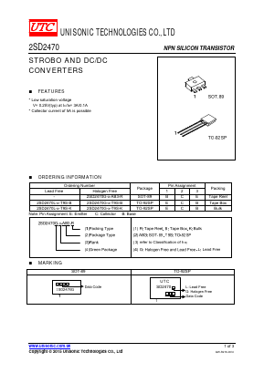2SD2470G-X-AB3-R Datasheet PDF Unisonic Technologies