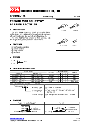 TGBR10V100L-T27-T Datasheet PDF Unisonic Technologies