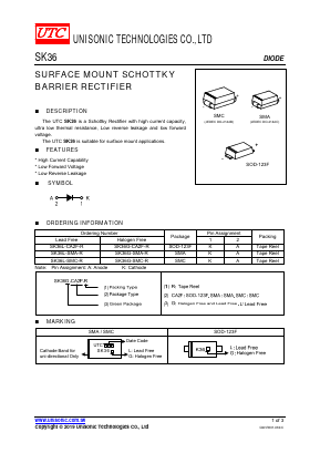 SK36 Datasheet PDF Unisonic Technologies