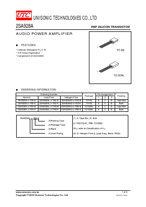 2SA928AL-Y-T92-B Datasheet PDF Unisonic Technologies