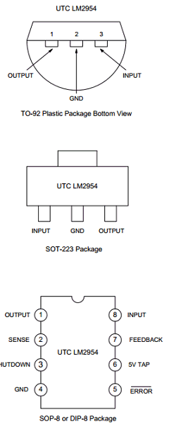 LM2954G-XX-T92-B Datasheet PDF Unisonic Technologies