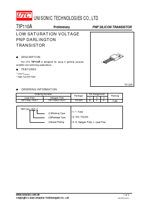 TIP110A Datasheet PDF Unisonic Technologies