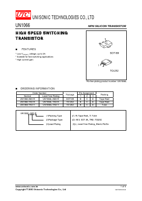UN1066-AB3-T Datasheet PDF Unisonic Technologies