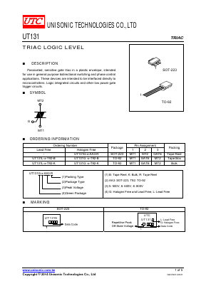 UT131L Datasheet PDF Unisonic Technologies