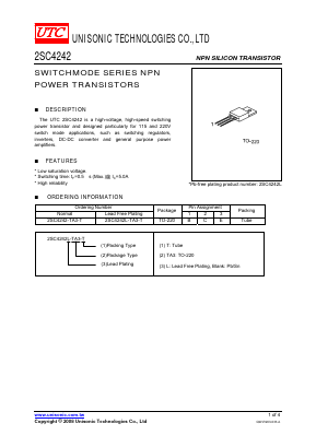 2SC4242-TA3-T Datasheet PDF Unisonic Technologies