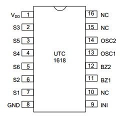 1618-D16-T Datasheet PDF Unisonic Technologies