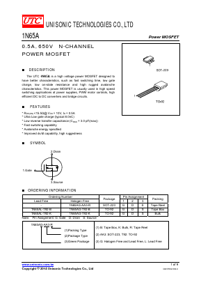 1N65A Datasheet PDF Unisonic Technologies
