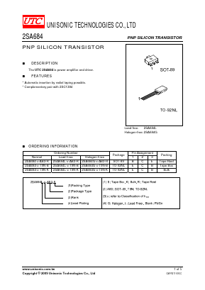 2SA684 Datasheet PDF Unisonic Technologies