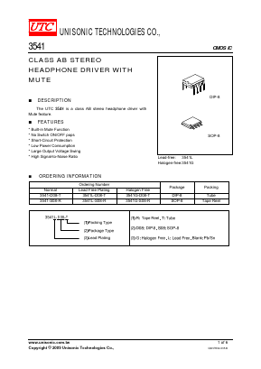 3541L-S08-T Datasheet PDF Unisonic Technologies