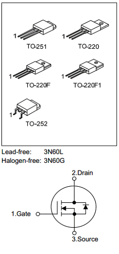 3N60G-B-TA3-T Datasheet PDF Unisonic Technologies
