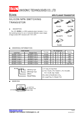 BU406 Datasheet PDF Unisonic Technologies
