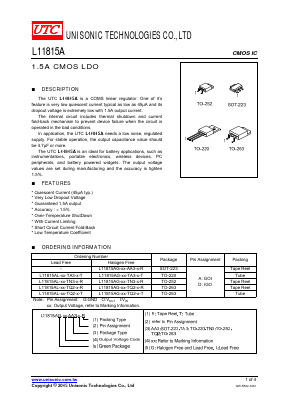 L11815AL-19-TQ2-A-R Datasheet PDF Unisonic Technologies