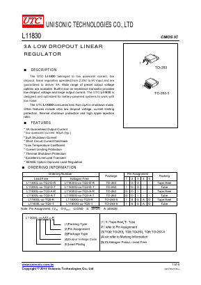 L11830G-XX-TQ5-T Datasheet PDF Unisonic Technologies