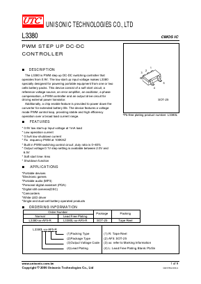 L3380-XX-AF5-R Datasheet PDF Unisonic Technologies