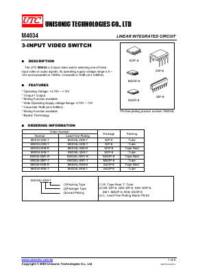 M4034 Datasheet PDF Unisonic Technologies