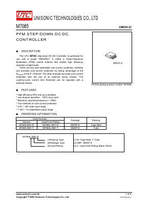 M7085L-SM1-R Datasheet PDF Unisonic Technologies