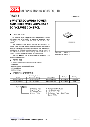 PA3011G-N24-T Datasheet PDF Unisonic Technologies