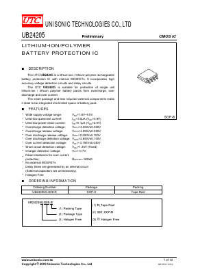 UB24205G-S08-R Datasheet PDF Unisonic Technologies