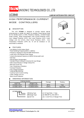 UC3848L-S08-R Datasheet PDF Unisonic Technologies