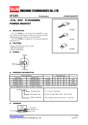 UF5305G-TA3-T Datasheet PDF Unisonic Technologies