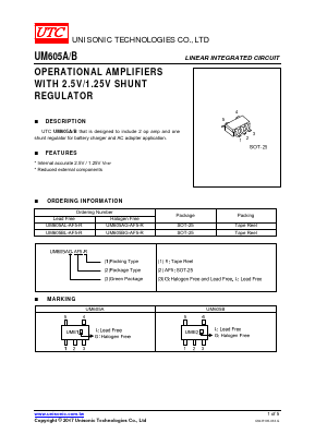 UM605A/B Datasheet PDF Unisonic Technologies