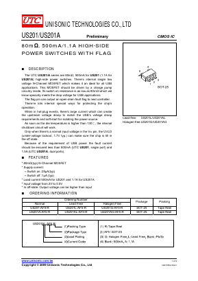 US201-AF5-R Datasheet PDF Unisonic Technologies