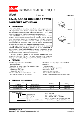 US203XXG-AF5-R Datasheet PDF Unisonic Technologies