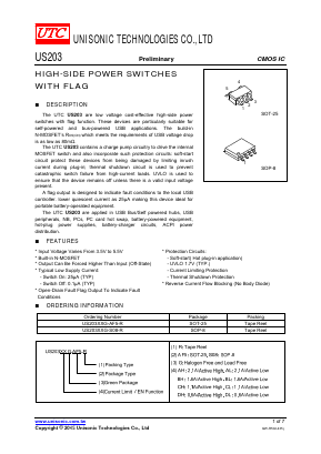 US203BLG-AF5-R Datasheet PDF Unisonic Technologies