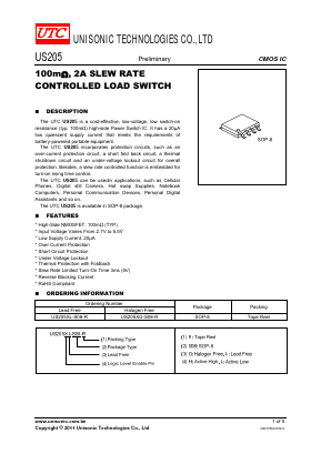 US205 Datasheet PDF Unisonic Technologies