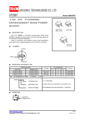 UT2301L-AE2-R Datasheet PDF Unisonic Technologies