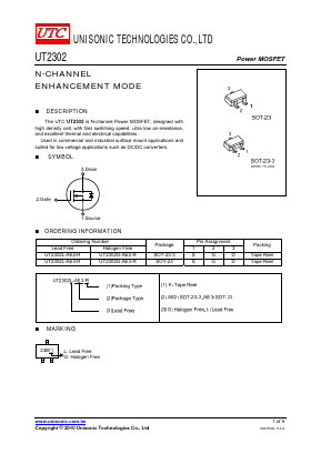 UT2302L-AE2-R Datasheet PDF Unisonic Technologies