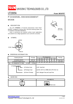 UT2305AG-AE3-R Datasheet PDF Unisonic Technologies