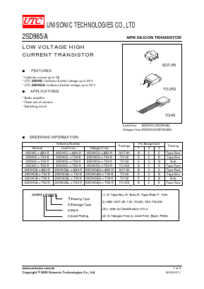 D965 Datasheet PDF Unisonic Technologies