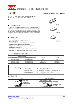 BA3308G-P14-R Datasheet PDF Unisonic Technologies