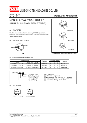 DTC114T Datasheet PDF Unisonic Technologies