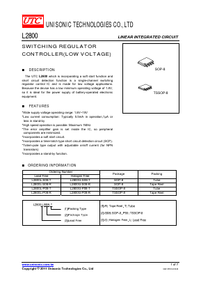 L2800L-P08-T Datasheet PDF Unisonic Technologies