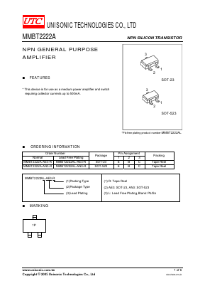 MMBT2222AL Datasheet PDF Unisonic Technologies
