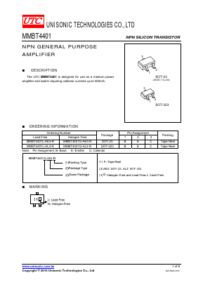 MMBT4401L Datasheet PDF Unisonic Technologies