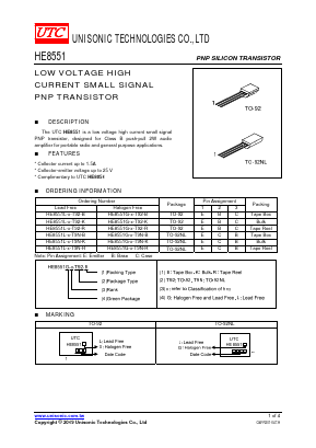 HE8551L-X-T9N-K Datasheet PDF Unisonic Technologies
