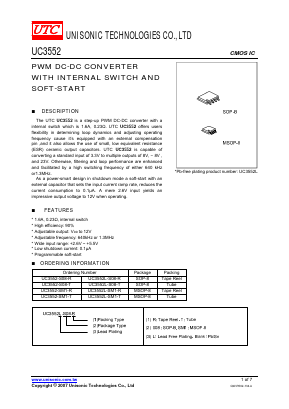 UC3552-SM1-T Datasheet PDF Unisonic Technologies