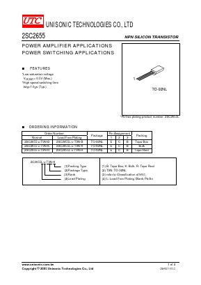 2SC2655-Y-T9N-R Datasheet PDF Unisonic Technologies