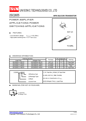 2SC2655G-Y-T9N-R Datasheet PDF Unisonic Technologies