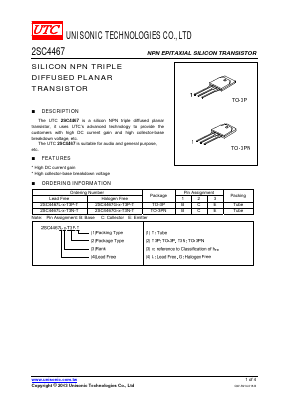 2SC4467L-Y-T3P-T Datasheet PDF Unisonic Technologies