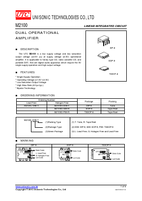 M2100G Datasheet PDF Unisonic Technologies